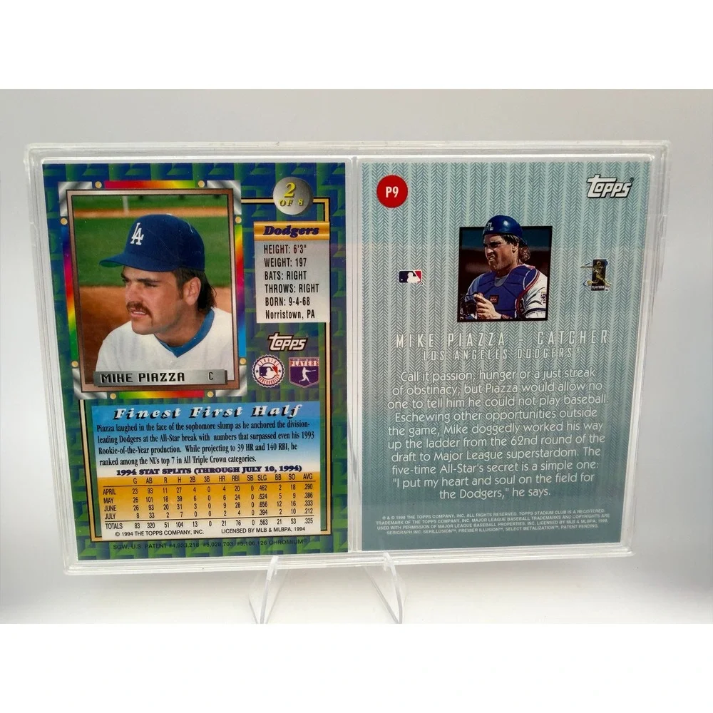 Mike Piazza Dodgers Card Lot 1994 Topps Finest Stadium Club Sportflics 4 Cards